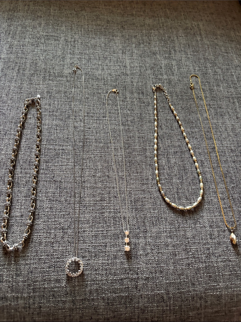 Delicate Silver and Gold Layering Necklace Set - Women Jewelry